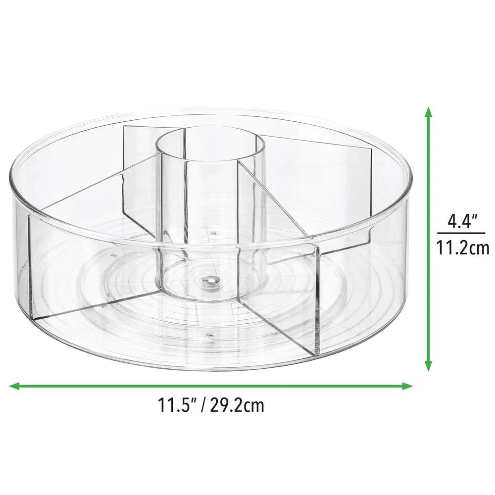 mDesign Drehteller Lazy Susan 5-Fächer transparent