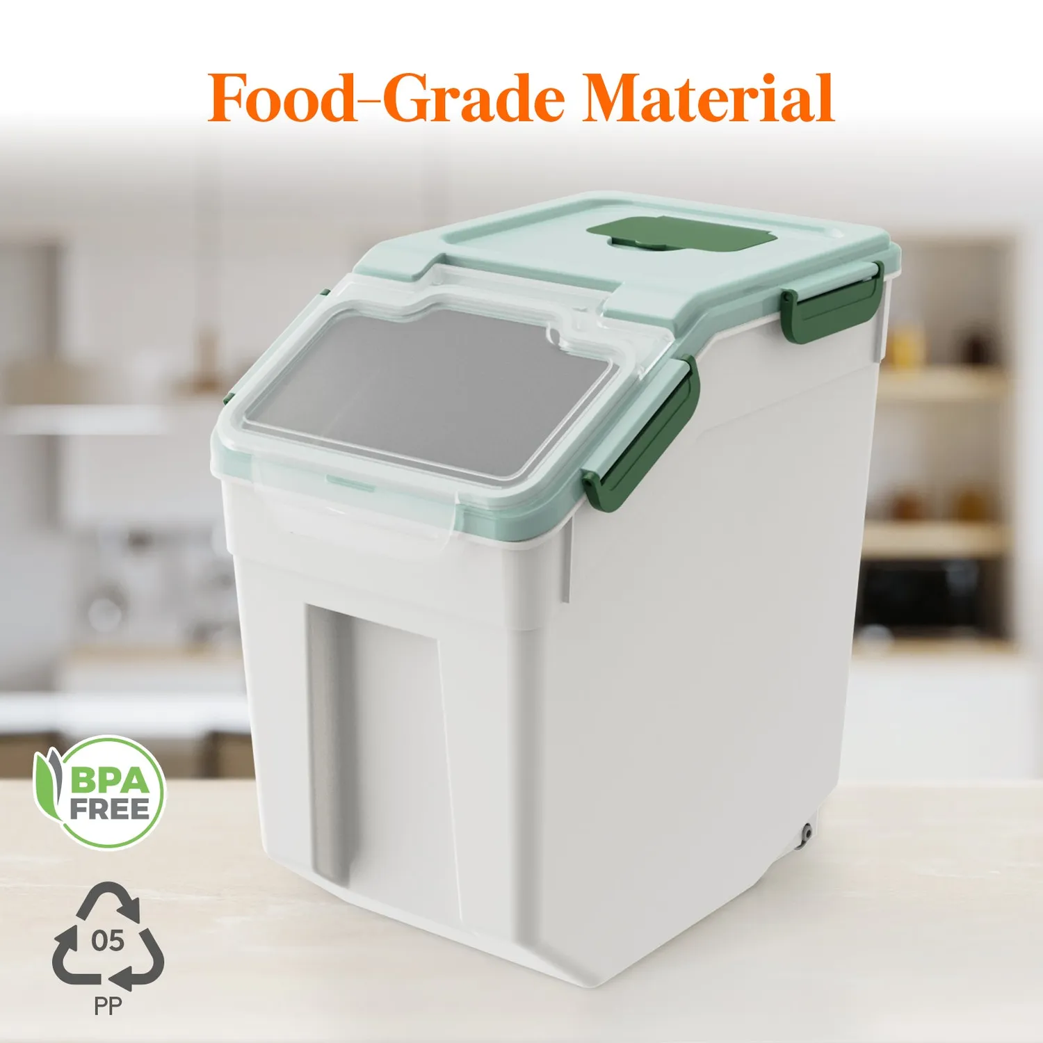 Lifewit Vorratsbehälter 15L luftdicht 2er Pack für Futter