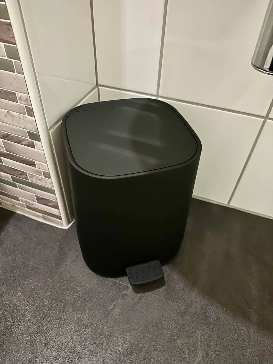 Black Mülleimer Bad 5L dunkelgrau Softclose