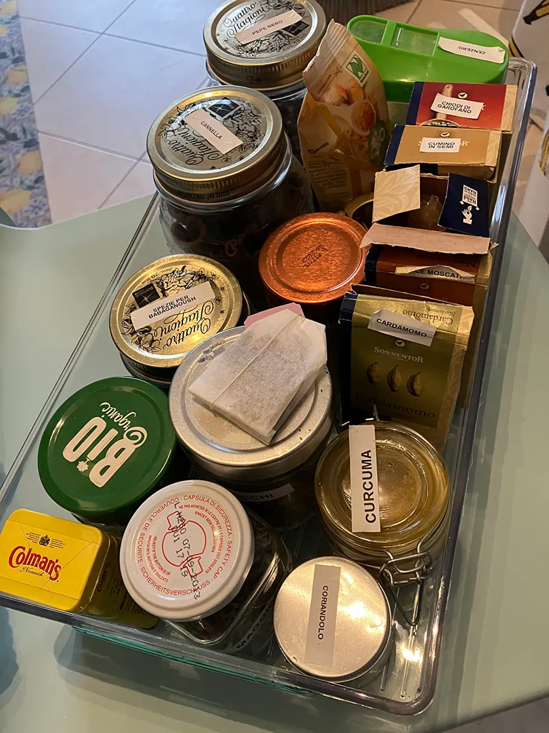 mDesign Kühlschrank Box Klar-Blau Vorratsbehälter 2er-Set Griff