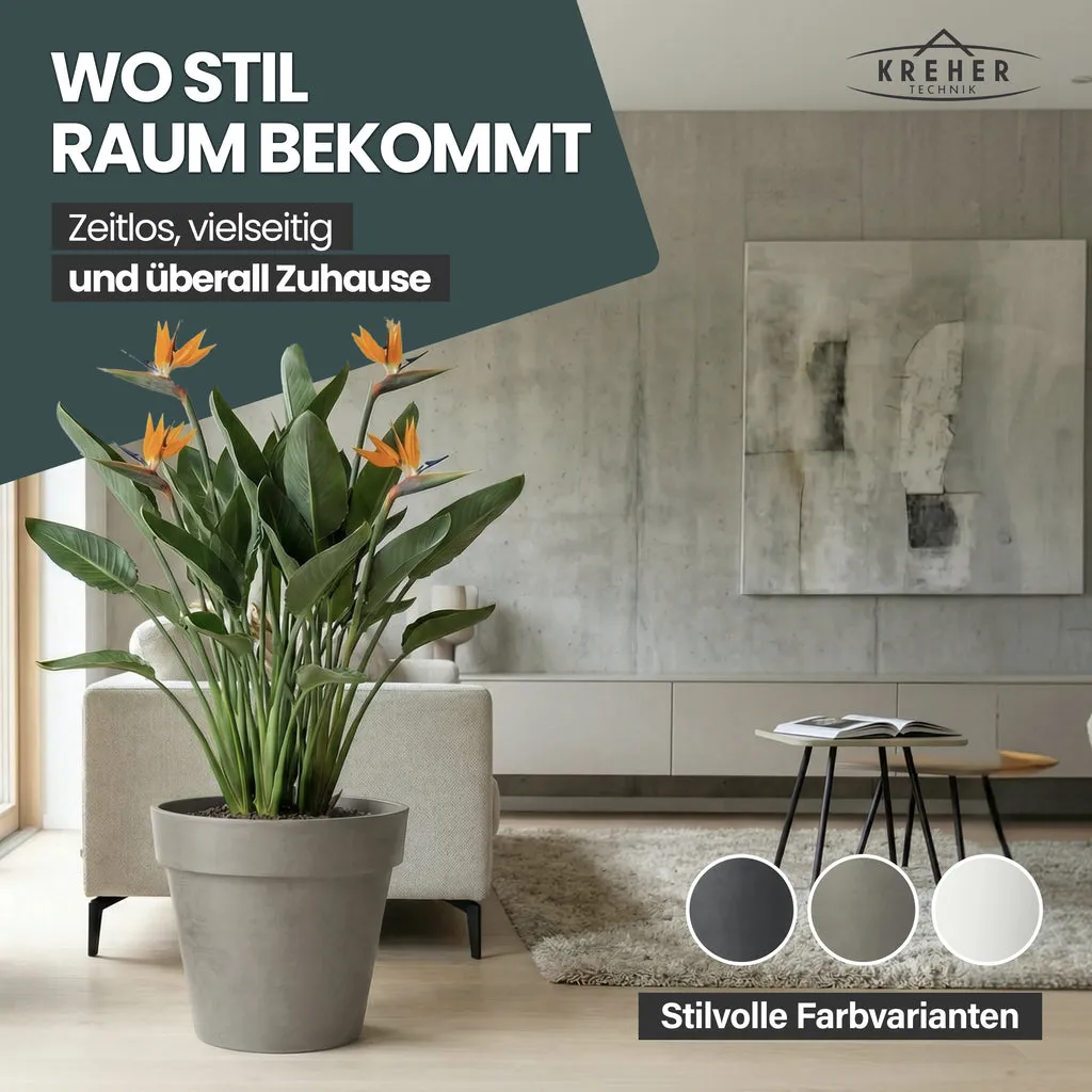 Kreher Like XL Pflanzkübel rund Braun Ø58x51 cm 90 L