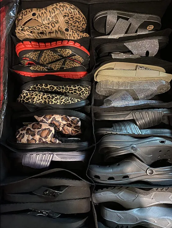 Lifewit Unterbett Schuh Organizer Grau 2er Pack 24 Paar