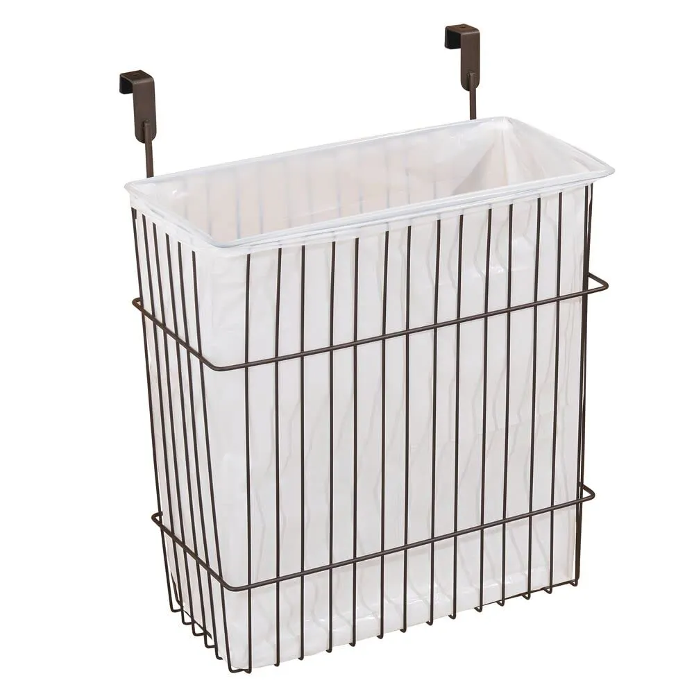 mDesign Einhängekorb Schranktür bronze Metall 15x31x40cm
