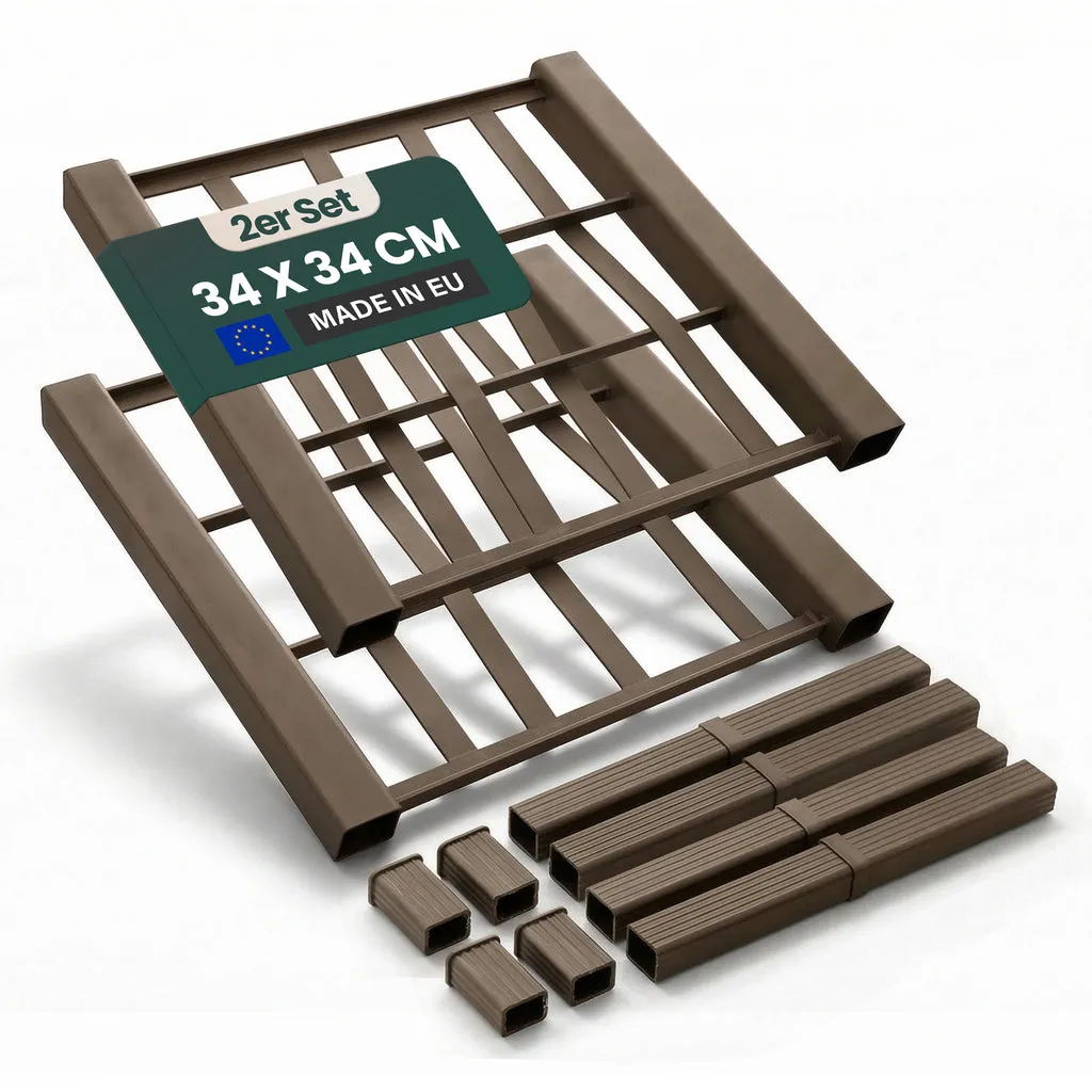 Kreher Ethica Spalierrückwand schmal 34x34 anthrazit 2er Set
