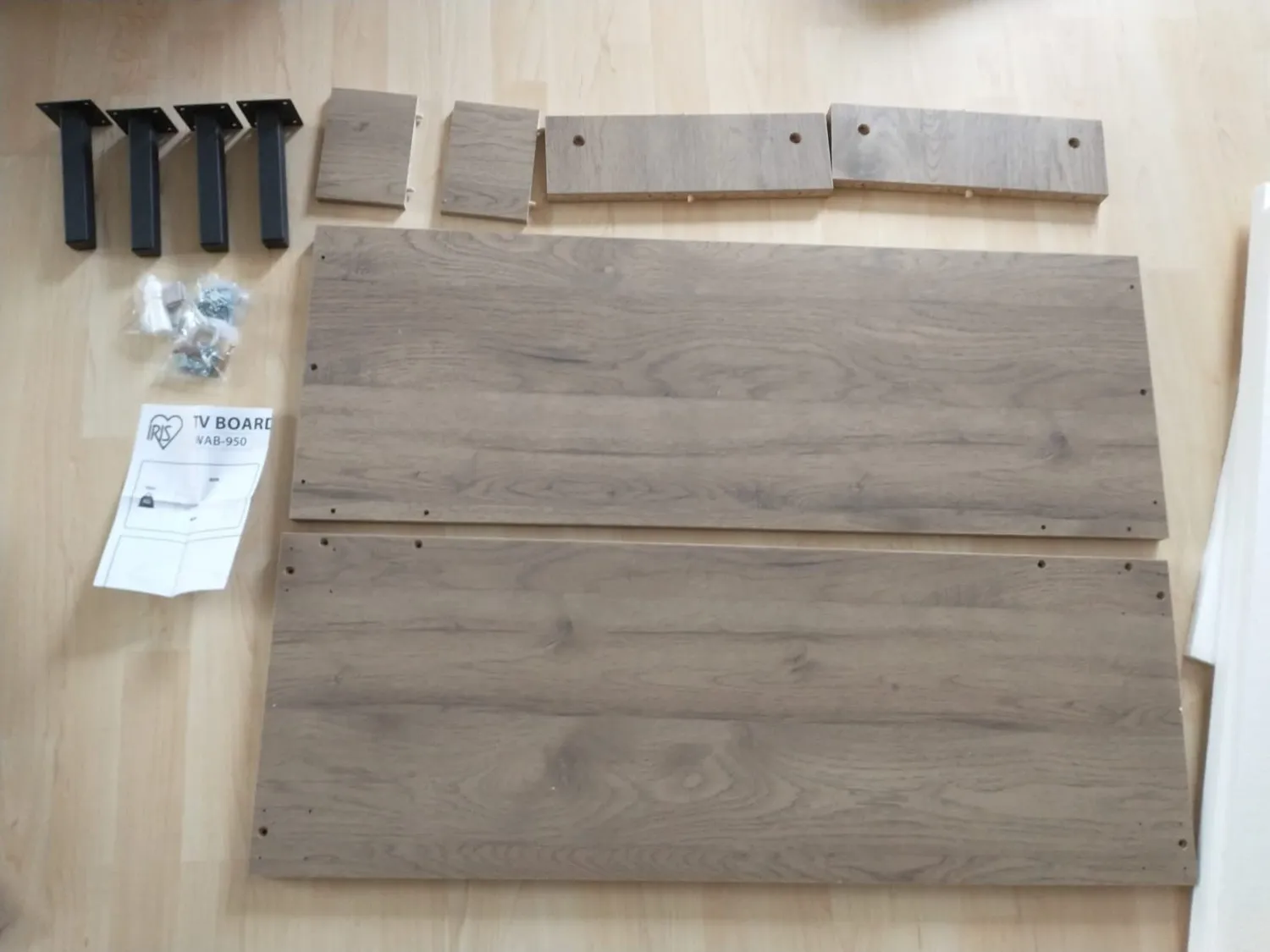 Iris Ohyama WAB-950 TV-Tisch 95 cm Aschbraun bis 40 Zoll