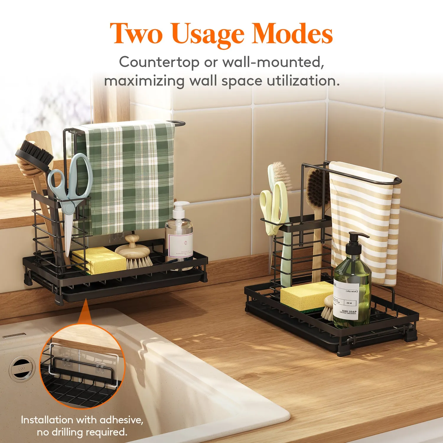 Lifewit Spülbecken Organizer Küchen Caddy Abtropfhalter