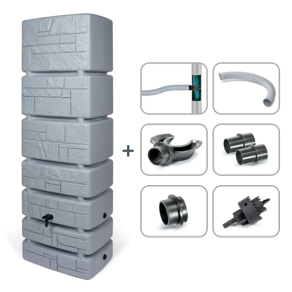 Kreher Tower Stone Wassertank grau 350 Liter Steinoptik