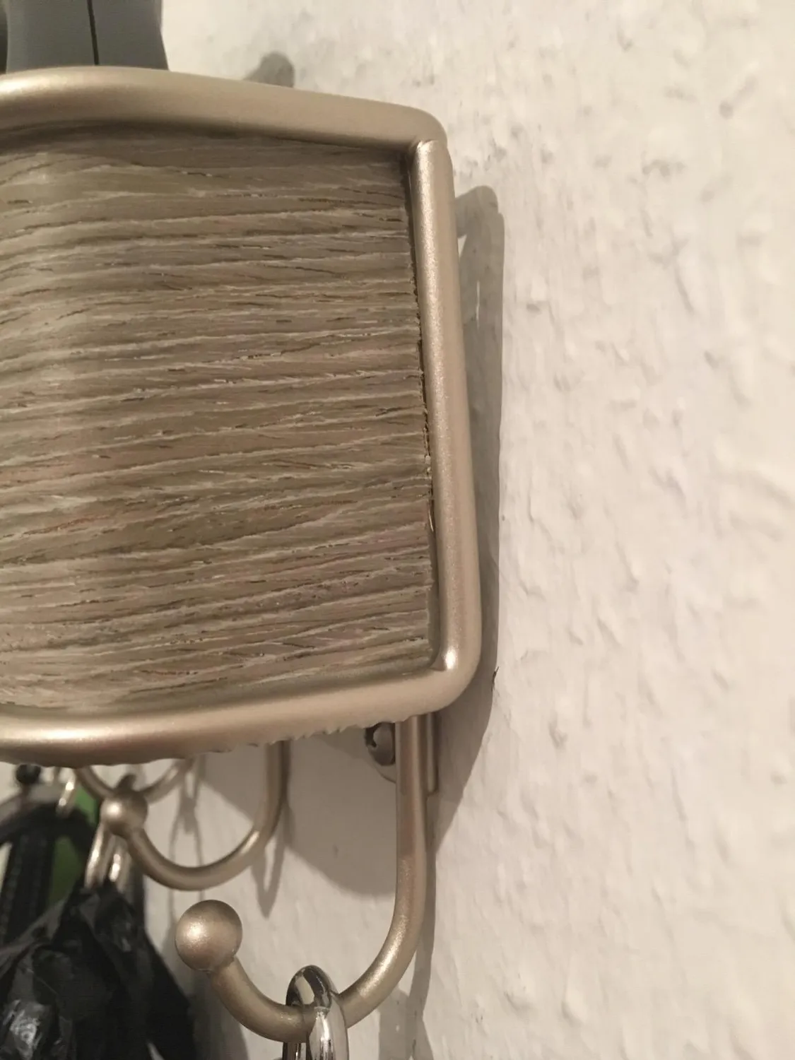 mDesign Schlüsselbrett Holz Metall bronze Palisander 5 Haken