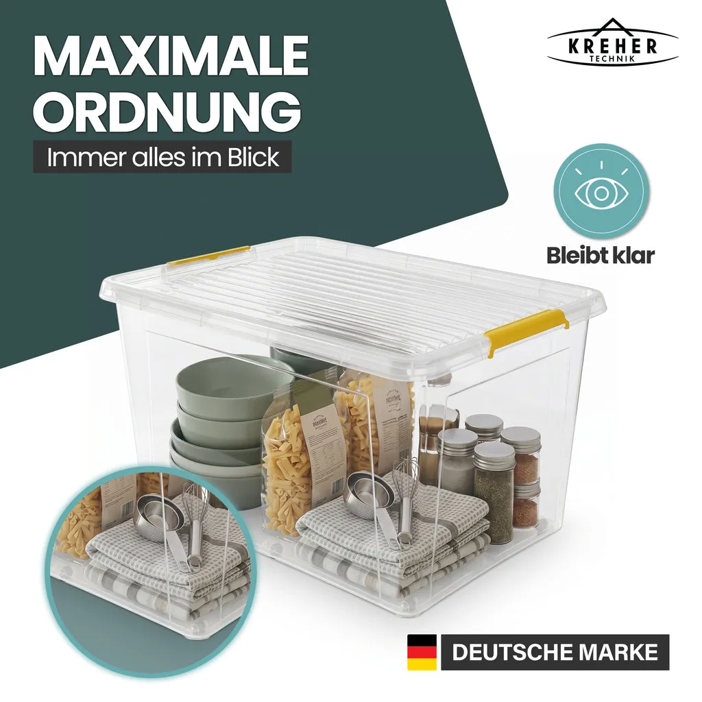 Kreher Simple Store Aufbewahrungsbox 60 Liter transparent 1 Stück