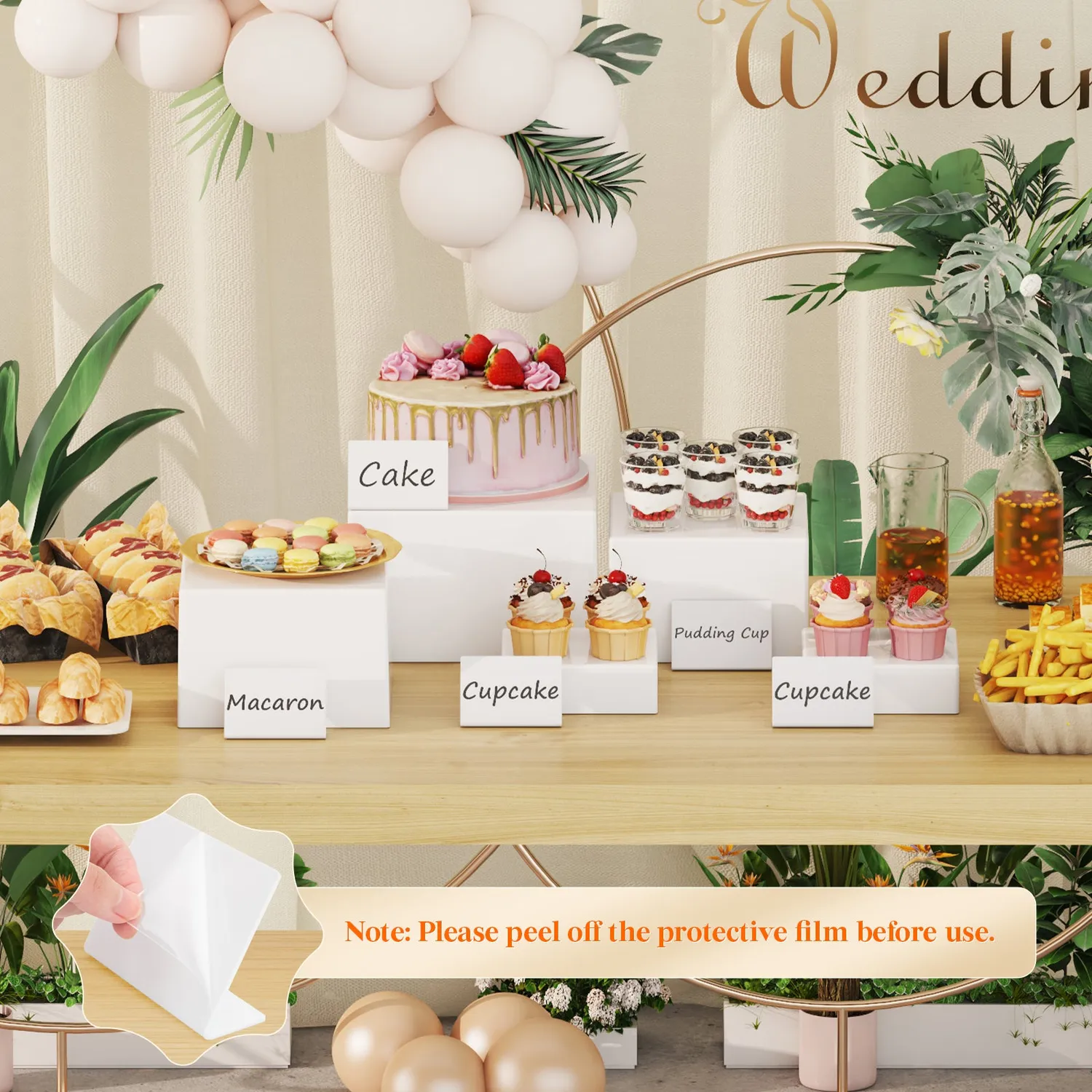Lifewit Buffet Ständer Etagere 5er Set weiß für Kuchen
