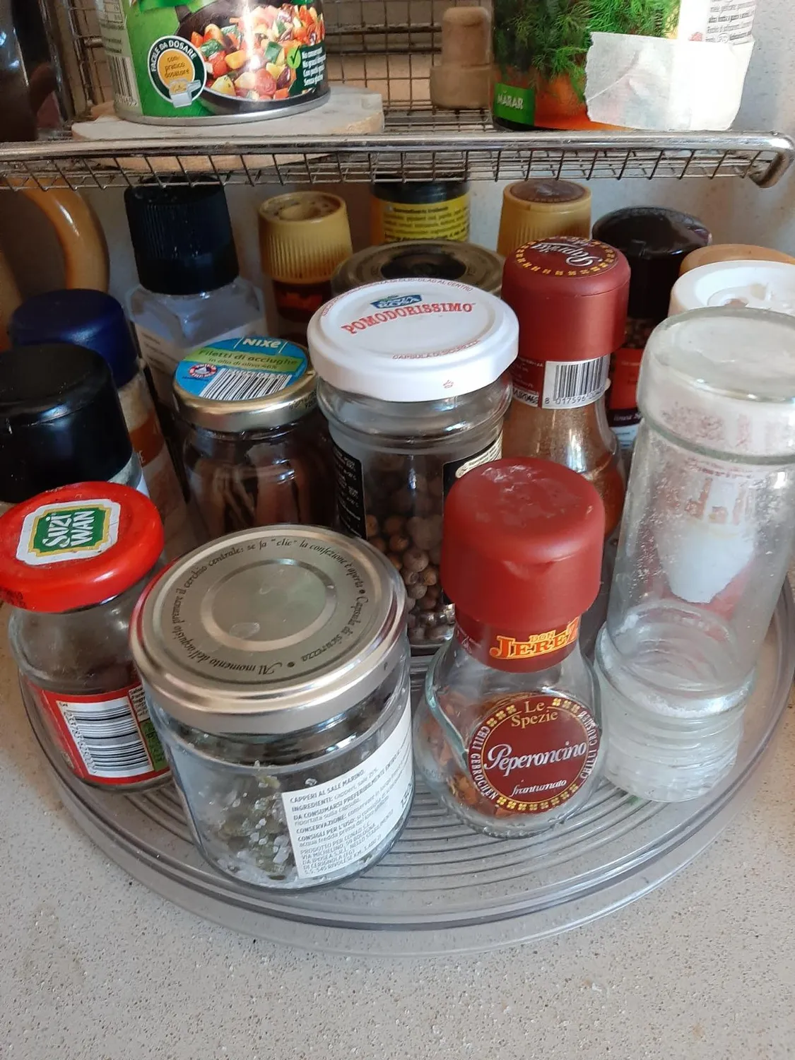 mDesign Lazy Susan Drehteller Organizer 2 Ebenen klar