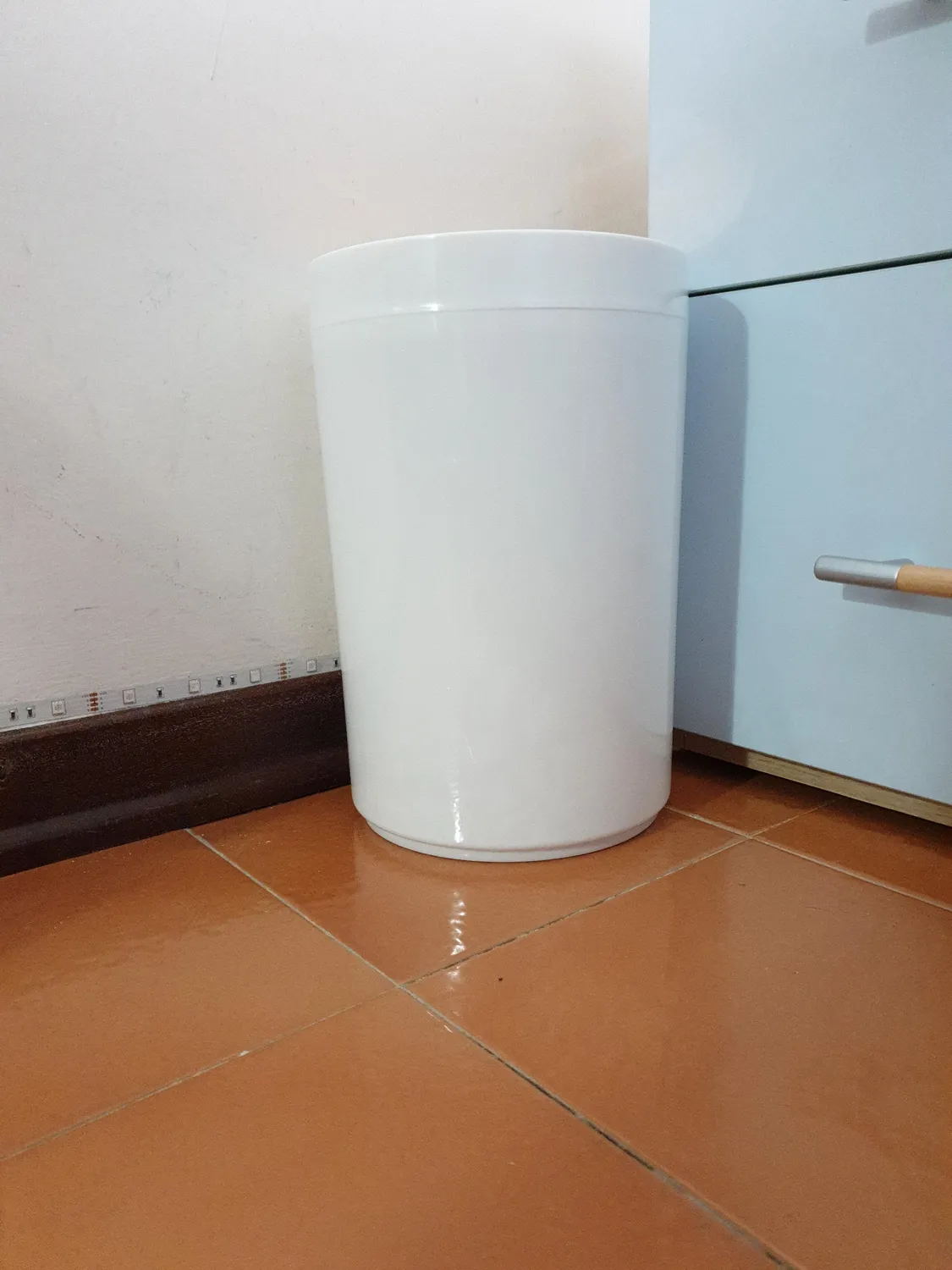 mDesign Mülleimer Bambus Deckel 5L grau