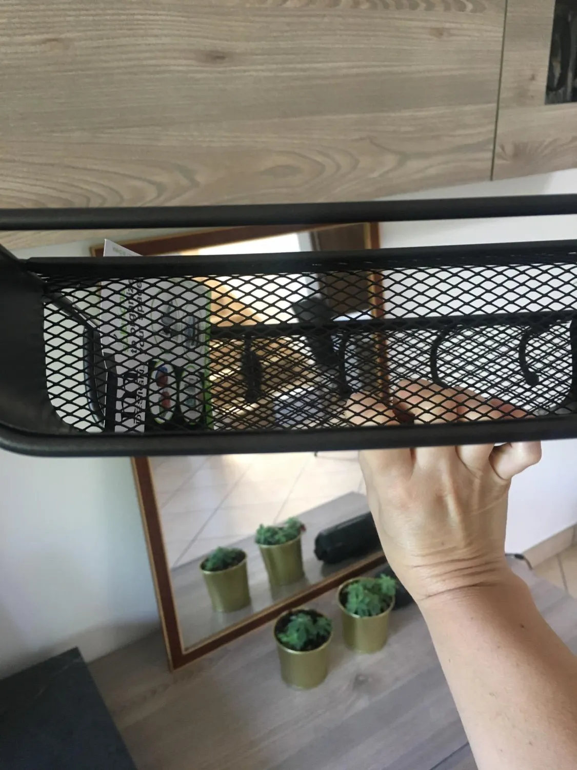mDesign Schlüsselbrett Schlüsselboard Metall silber mit Ablage