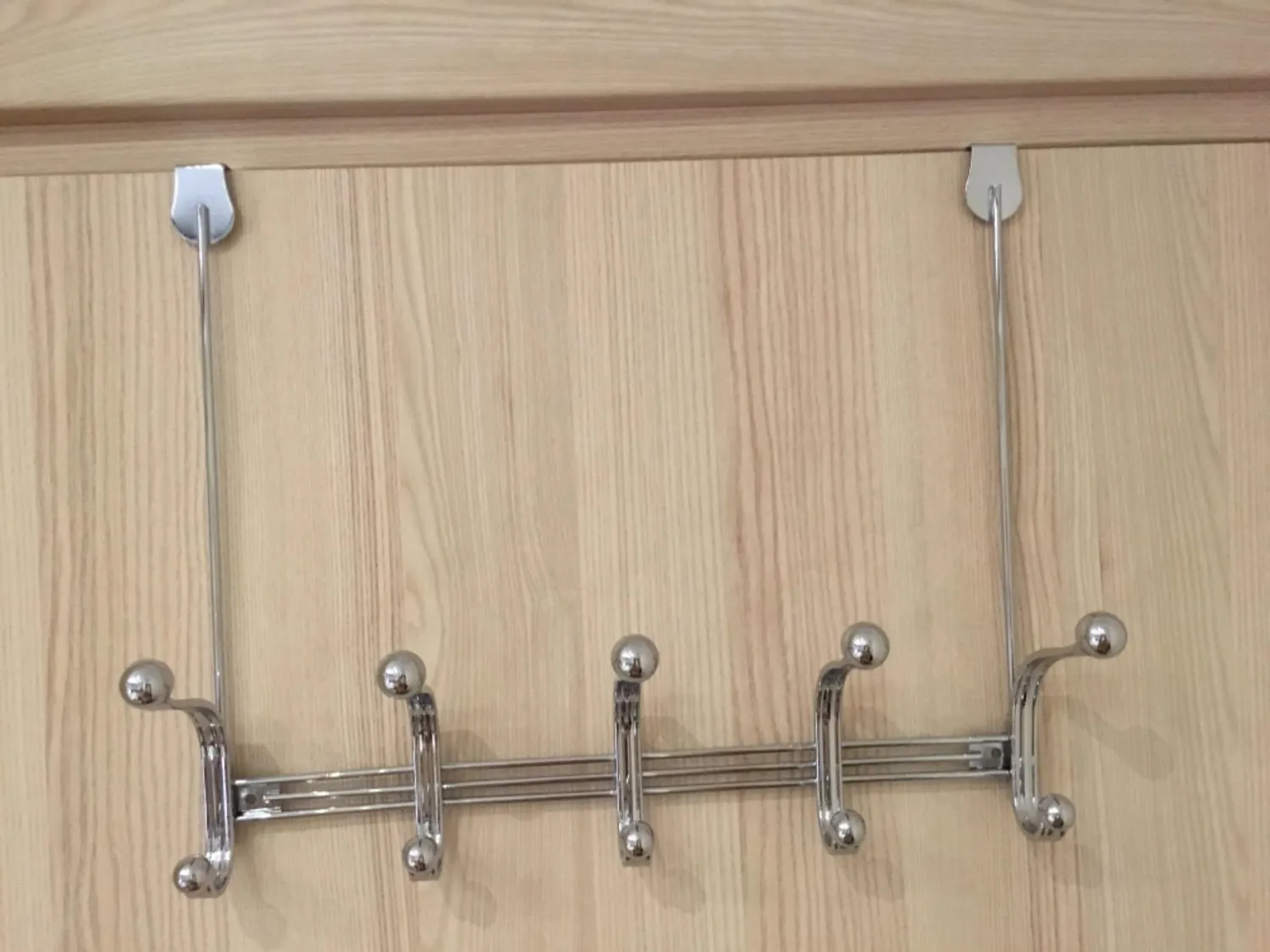 mDesign Türgarderobe 5 Doppelhaken Hakenleiste chrom