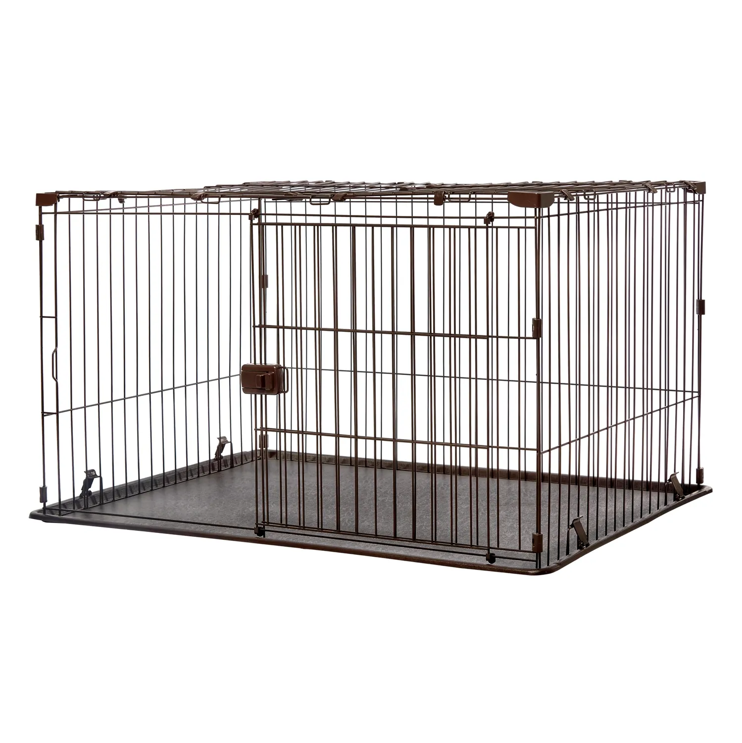 Iris Ohyama WPC-48 Laufstall 8 Panels schwarz H121cm