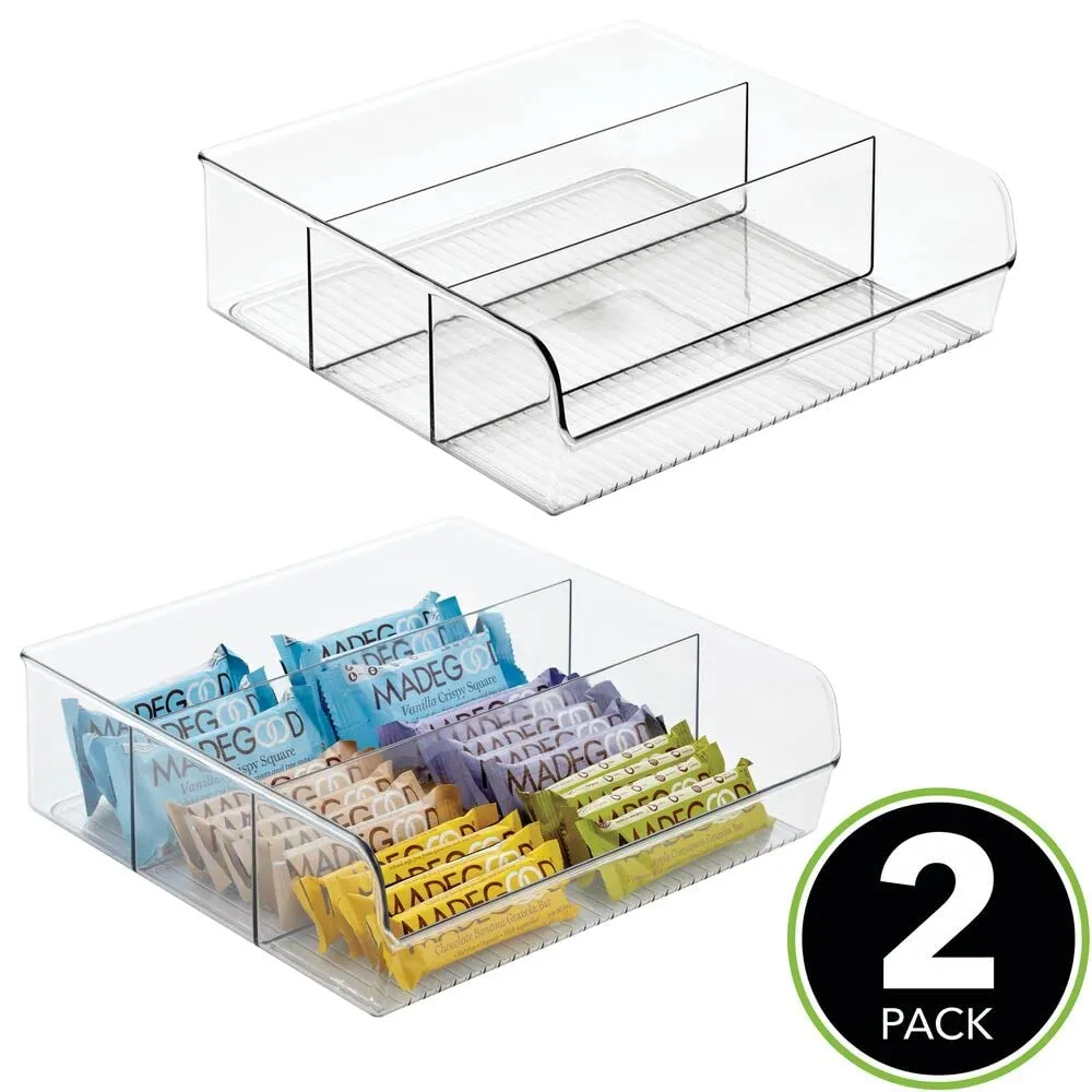 M Design Kunststoffkorb Aufbewahrungsbox 2er transparent