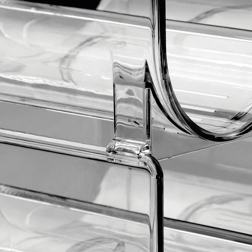 mDesign Weinflaschenregal Rauchgrau 2er-Set stapelbar