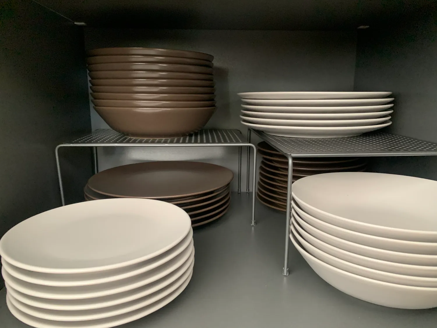 mDesign 02602 Küchenregal 3er Set grau ausziehbar Metall