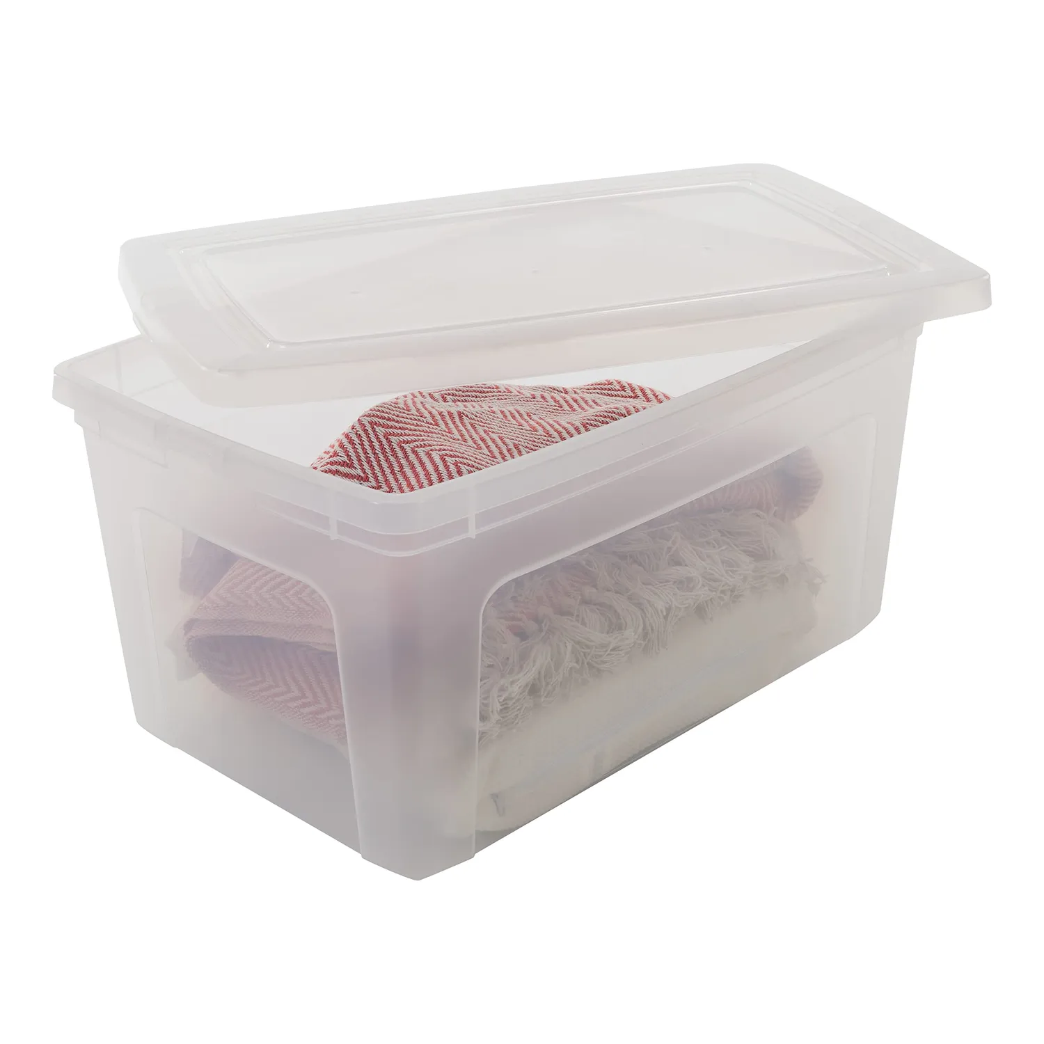 Iris Ohyama MCB-50 Aufbewahrungsbox 50L 3er-Set transparent