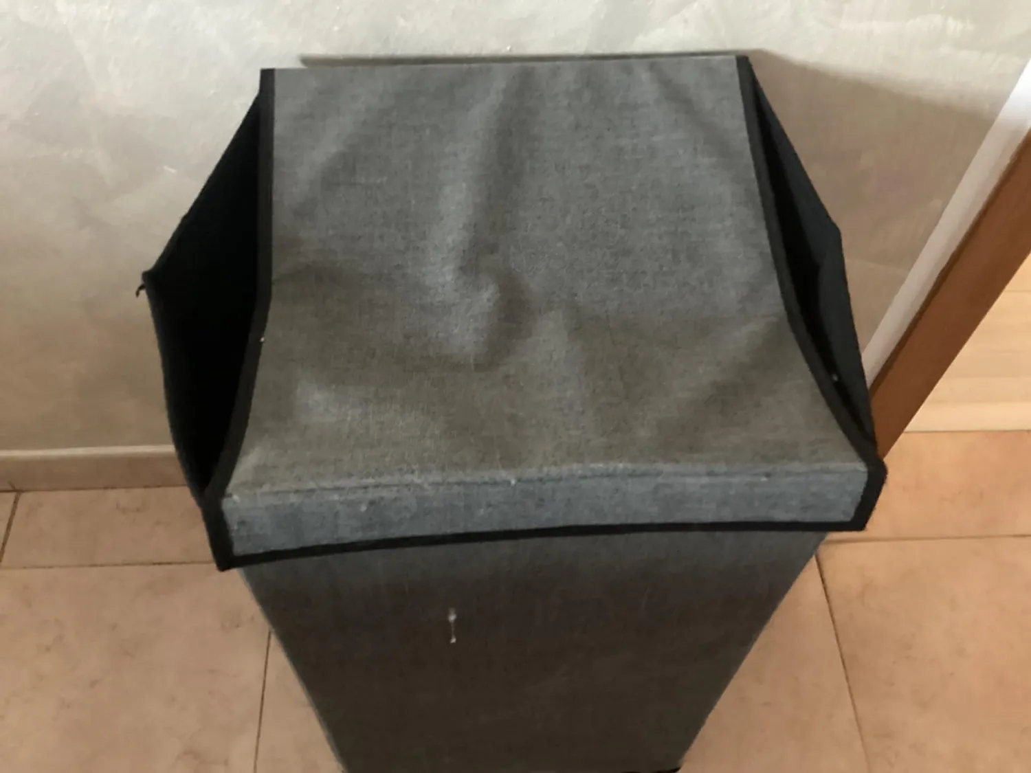 M Design Wäschetruhe mit Deckel dunkelbraun Jute