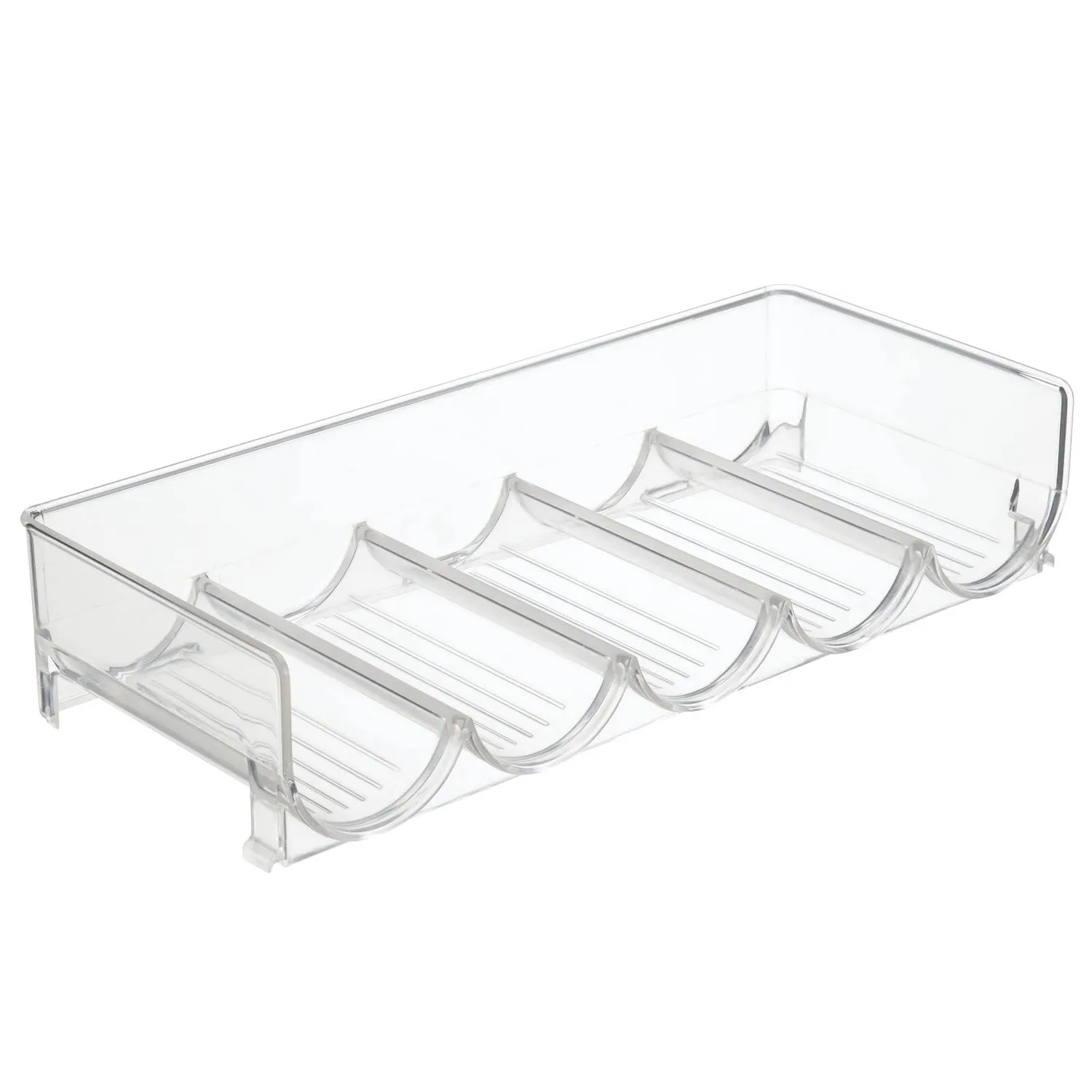 mDesign Flaschenhalter Kühlschrank Weinständer 5 Flaschen transparent