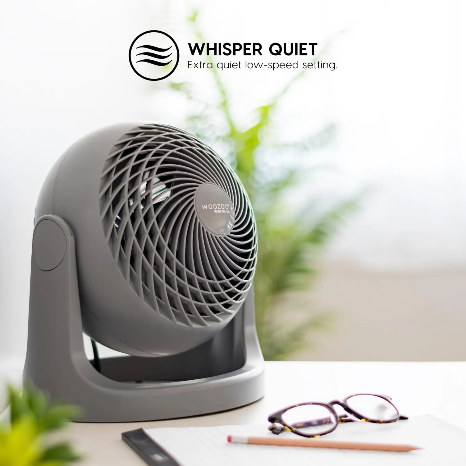 Iris Ohyama Woozoo PCF-HE18 Tischventilator Grau 23m²