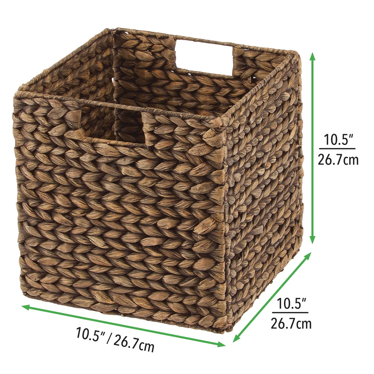 mDesign Aufbewahrungskorb Wasserhyazinthe 2er Set 26,7 cm