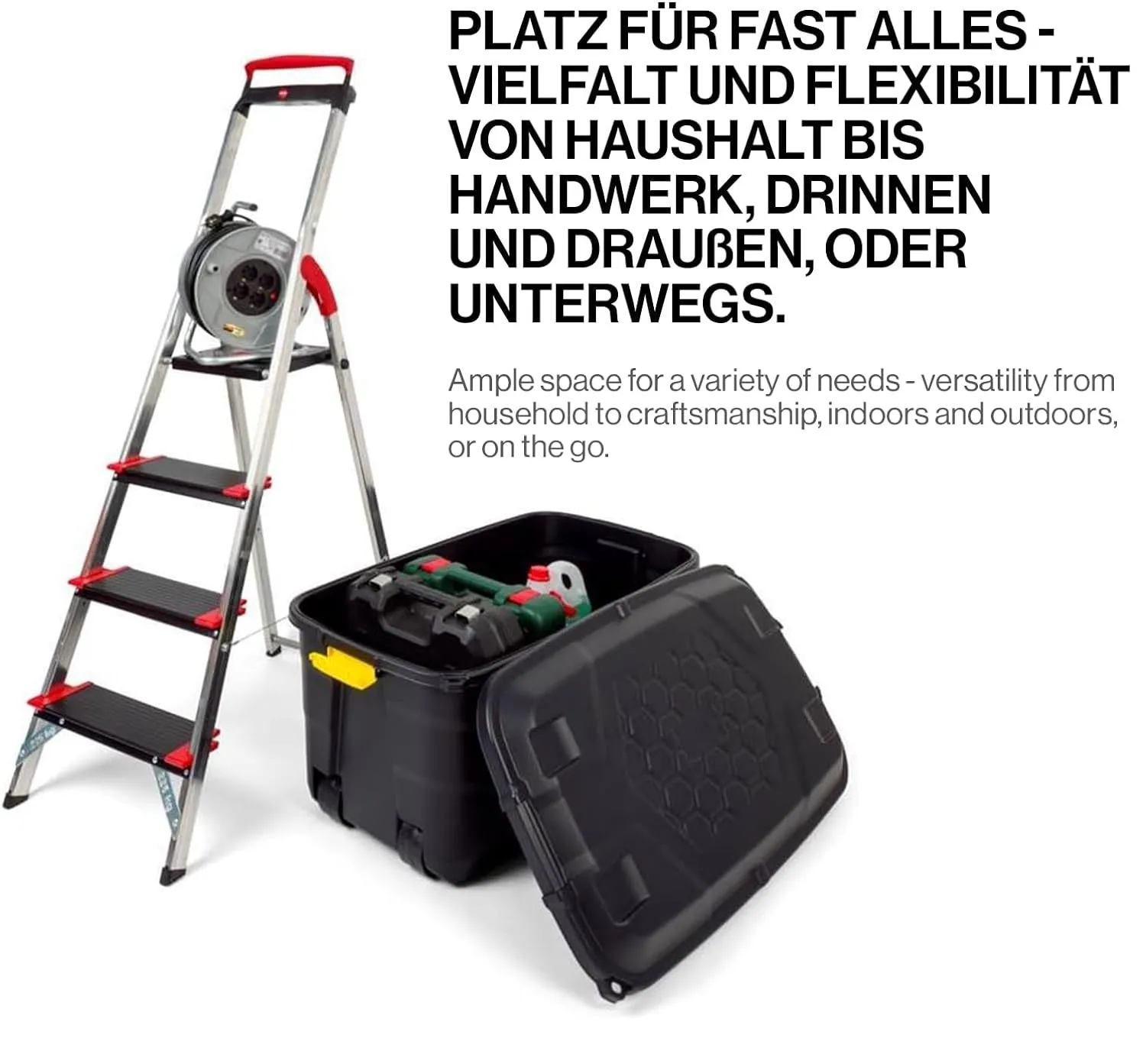 Kreher Rollbox Kissenbox 145 Liter schwarz mit Rollen