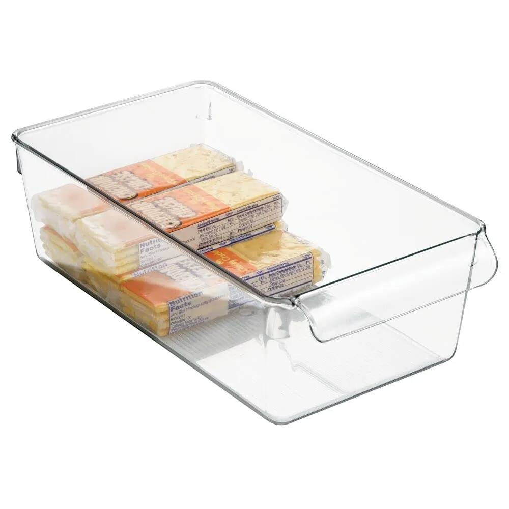 mDesign Aufbewahrungsbox groß transparent 4er Set mit Griff