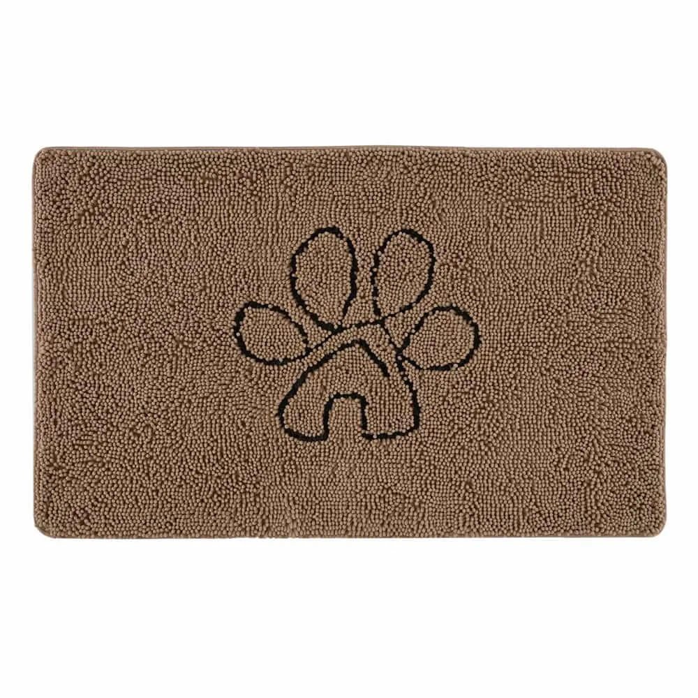 Lifewit Fußmatte Chenille waschbar Grau 50x80cm
