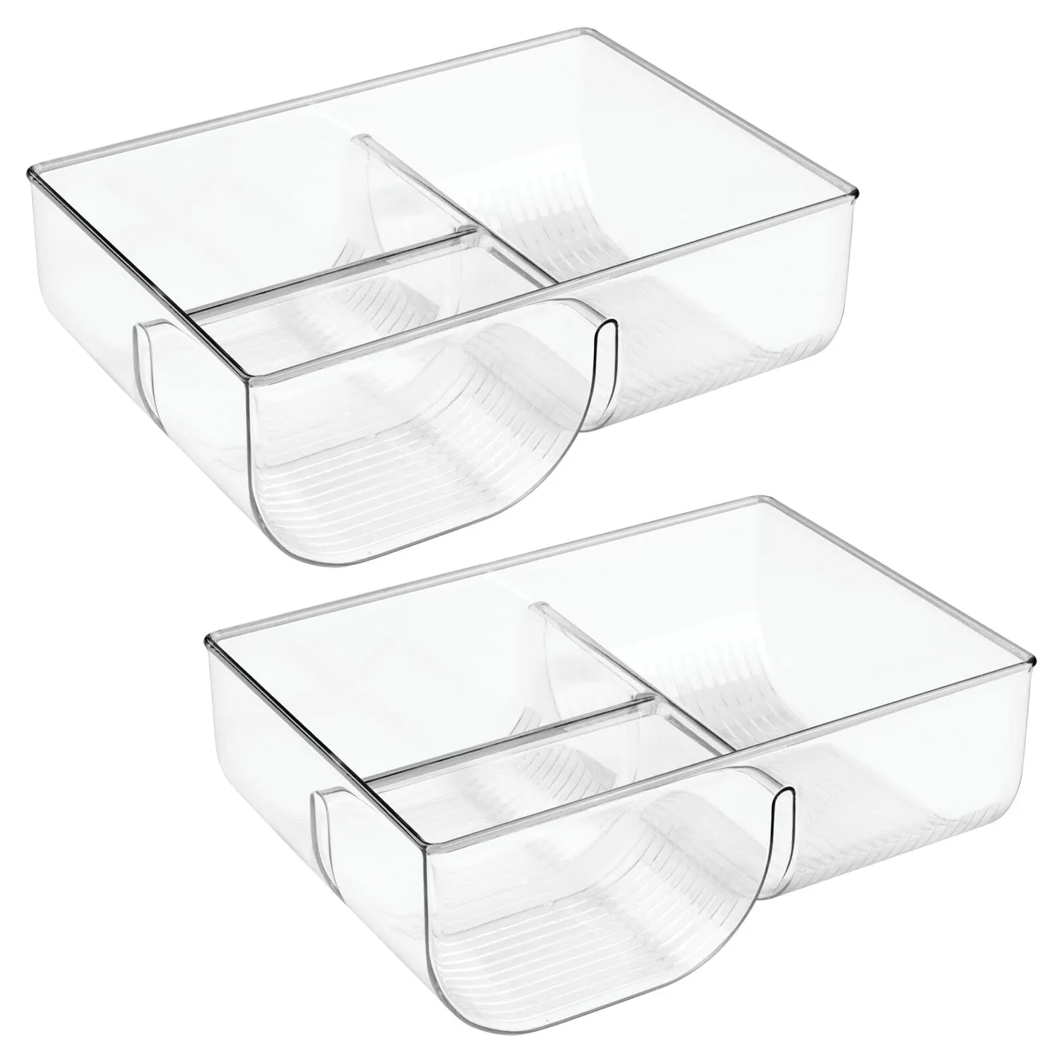 mDesign Deckelhalter 2er-Set durchsichtig Kunststoff stehend