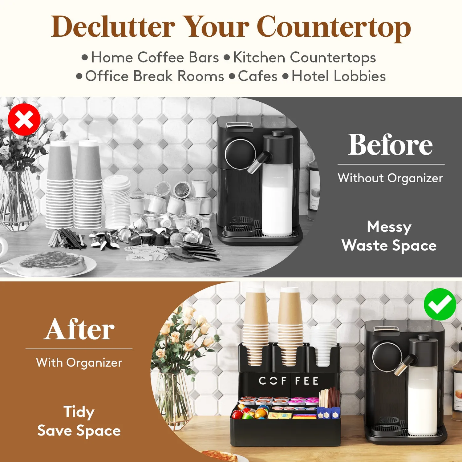 Lifewit Kaffee Organizer 2-stöckig 10 Fächer