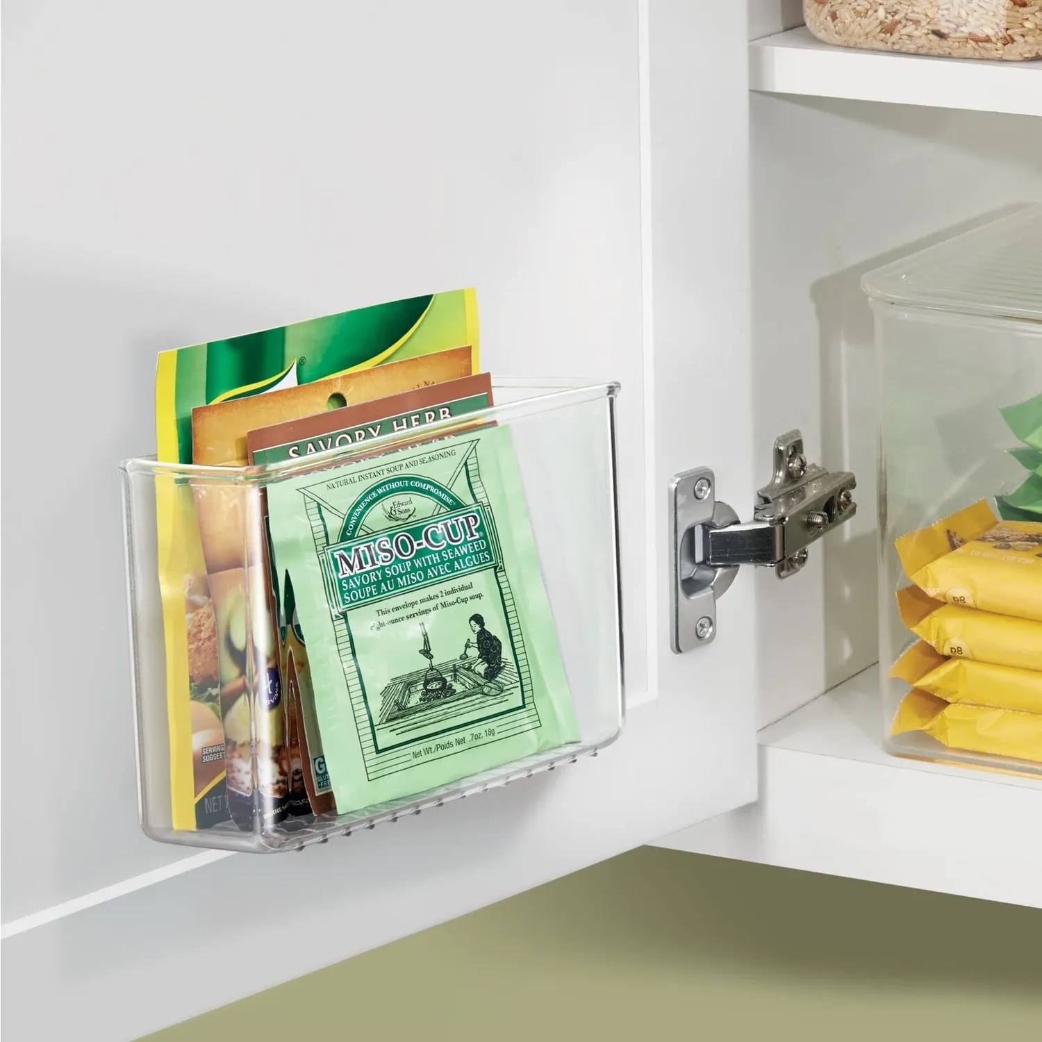 mDesign Schrankkorb selbstklebend Transparent 2er Set