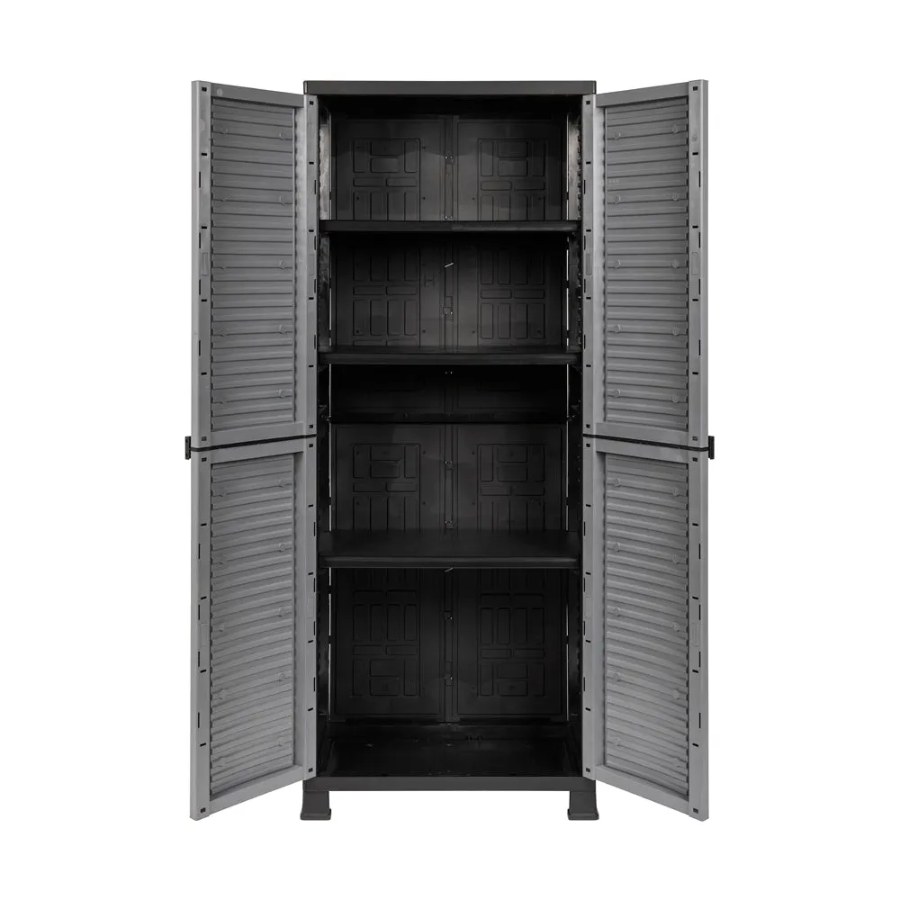 Kreher STAR Kunststoffschrank 68x40x171 cm schwarz abschließbar