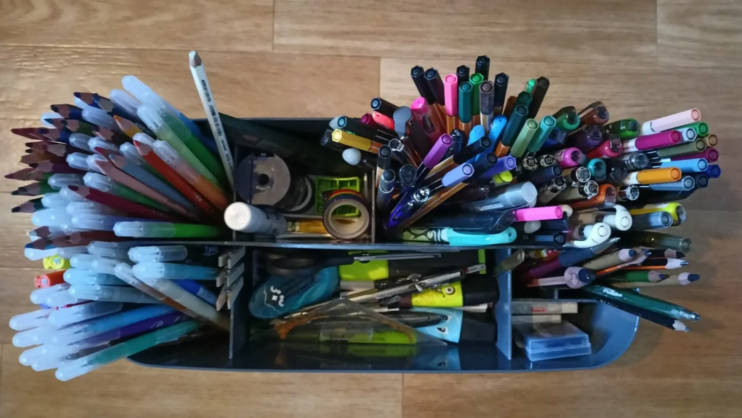 mDesign Büro-Organizer Kunststoff Griff 2er-Set Schwarz
