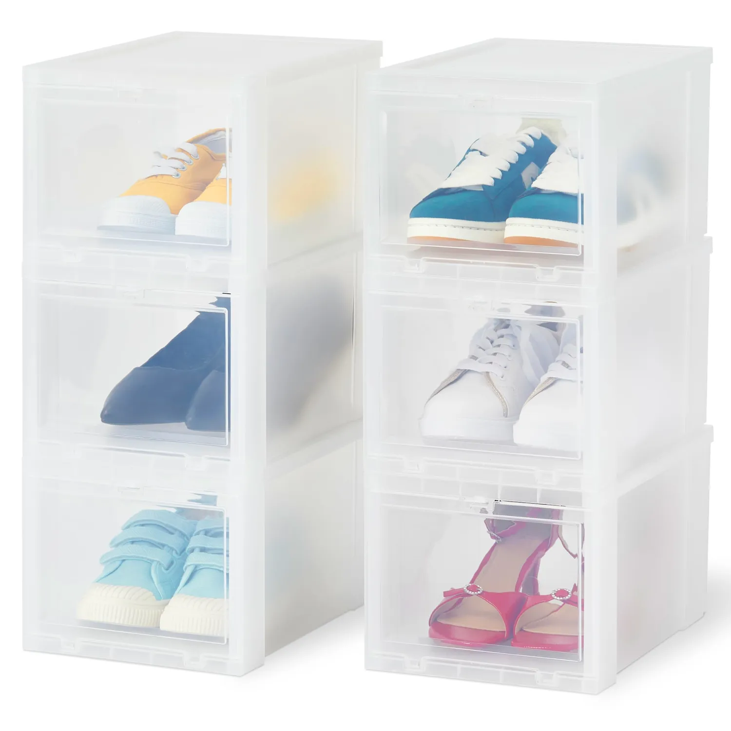 Iris Ohyama EUNS Schuhbox 6x14L transparent bis Größe 46