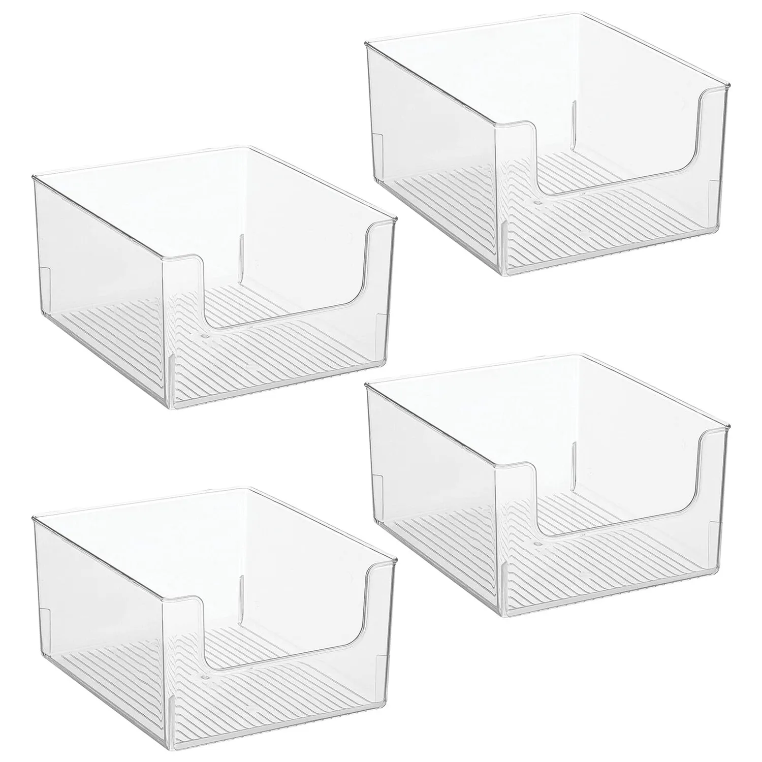 mDesign Lebensmittelbox Vorratsbehälter 4er 30,5cm transparent