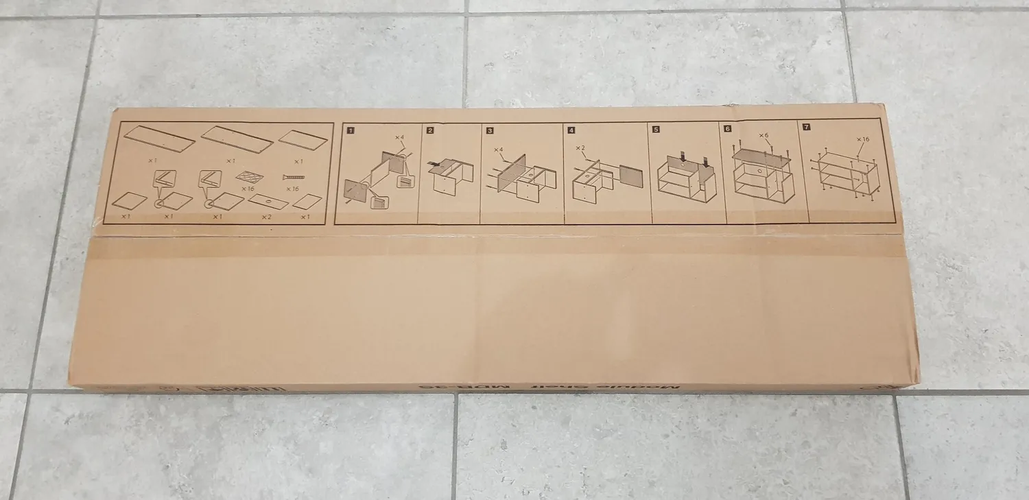 Iris Ohyama MDB-3S TV-Schrank hellbraun für 43 Zoll