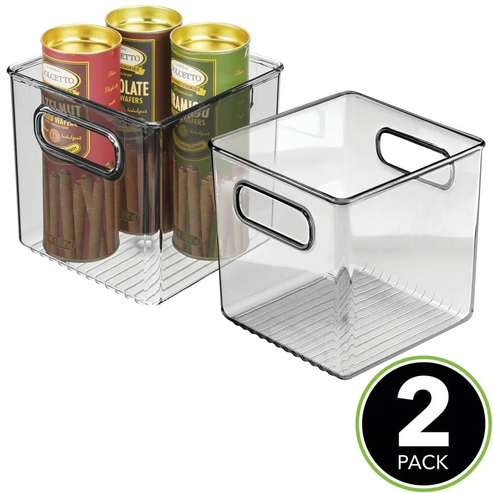 mDesign Aufbewahrungsbox Kühlschrankbox 2er-Set transparent BPA-frei