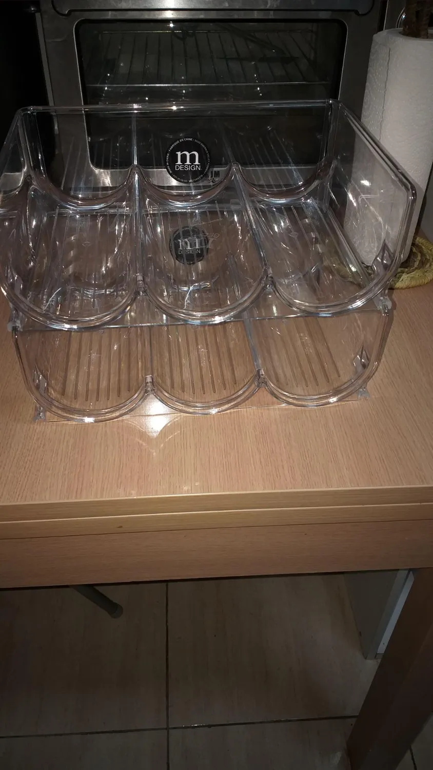 mDesign Flaschenregal Weinregal 8er-Set grau für 3 Flaschen