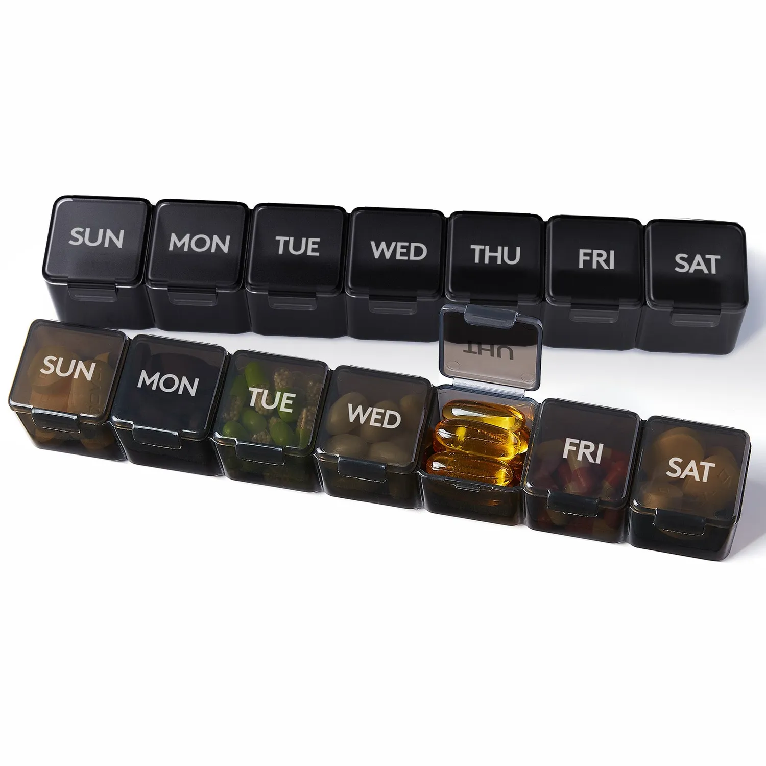 Lifewit Tablettenbox 28 Tage Pillenbox 1 Stück BPA-frei