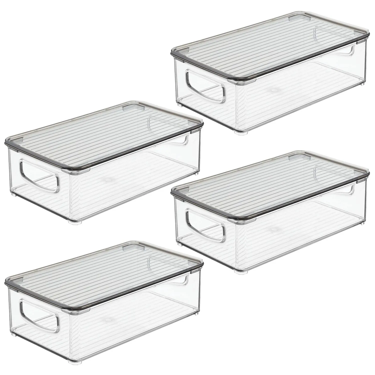 M Design Kühlschrankbox Deckel Transparent 4er-Set