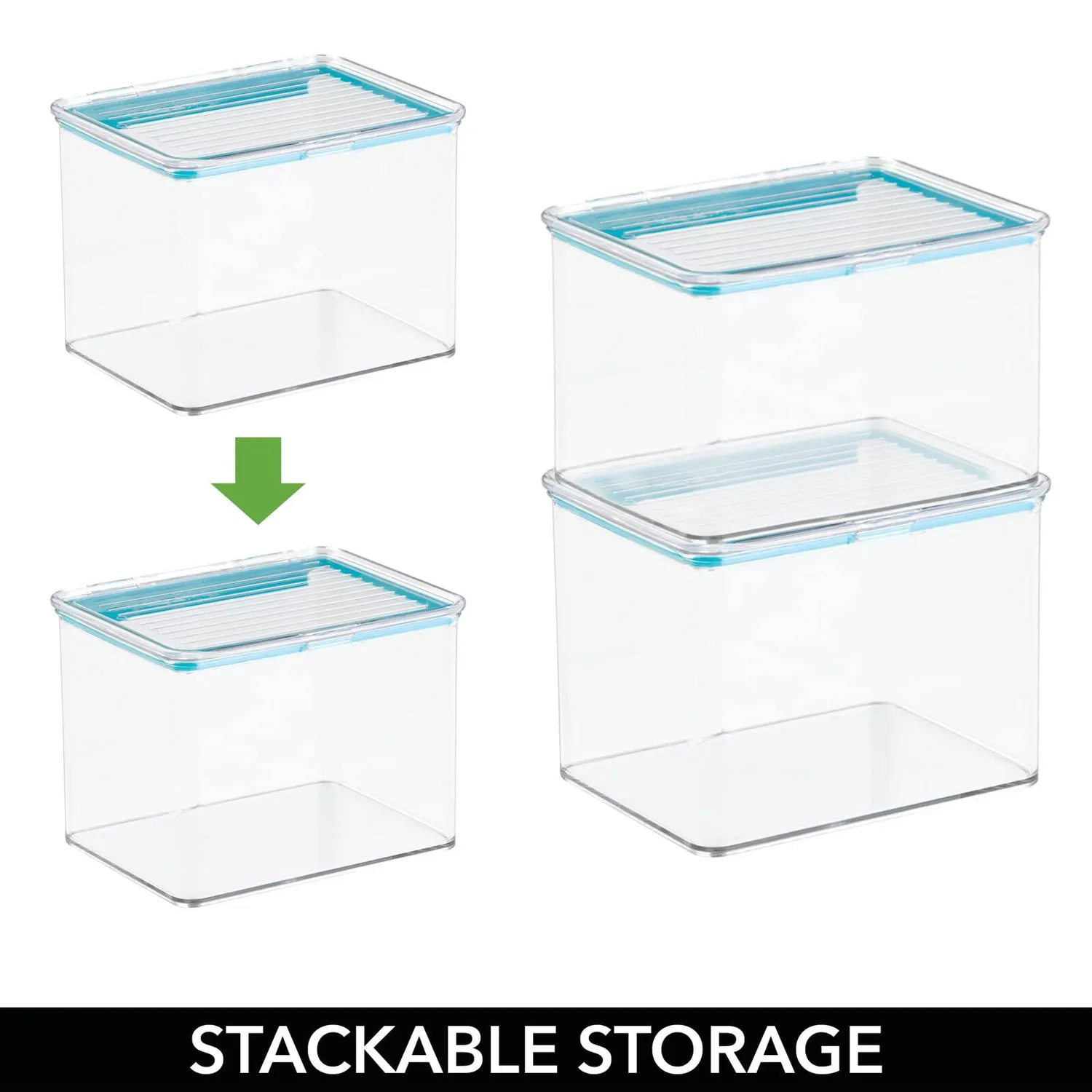 mDesign Speisekammer Vorratsdose 2,2 l transparent luftdicht