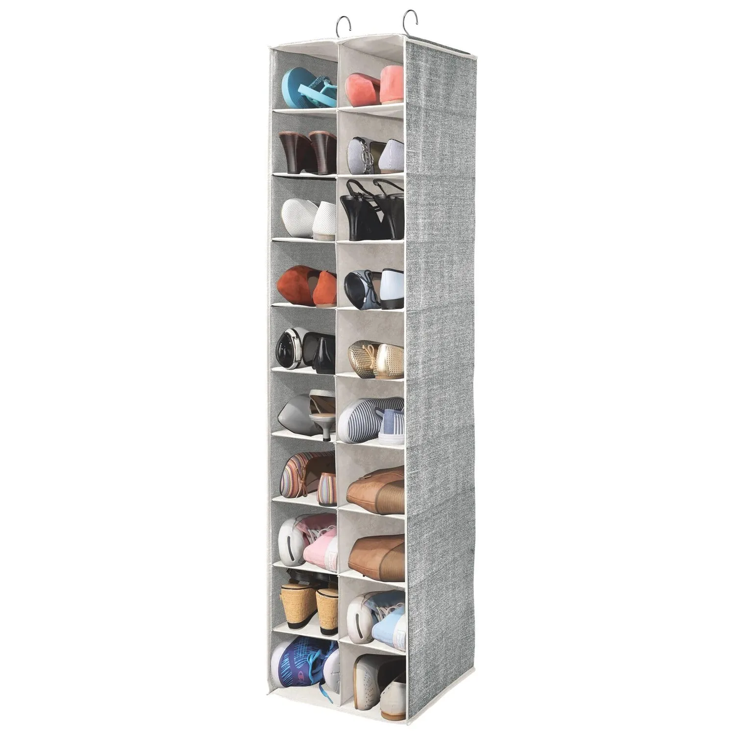 mDesign Hängeorganizer 20 Fächer schwarz-creme