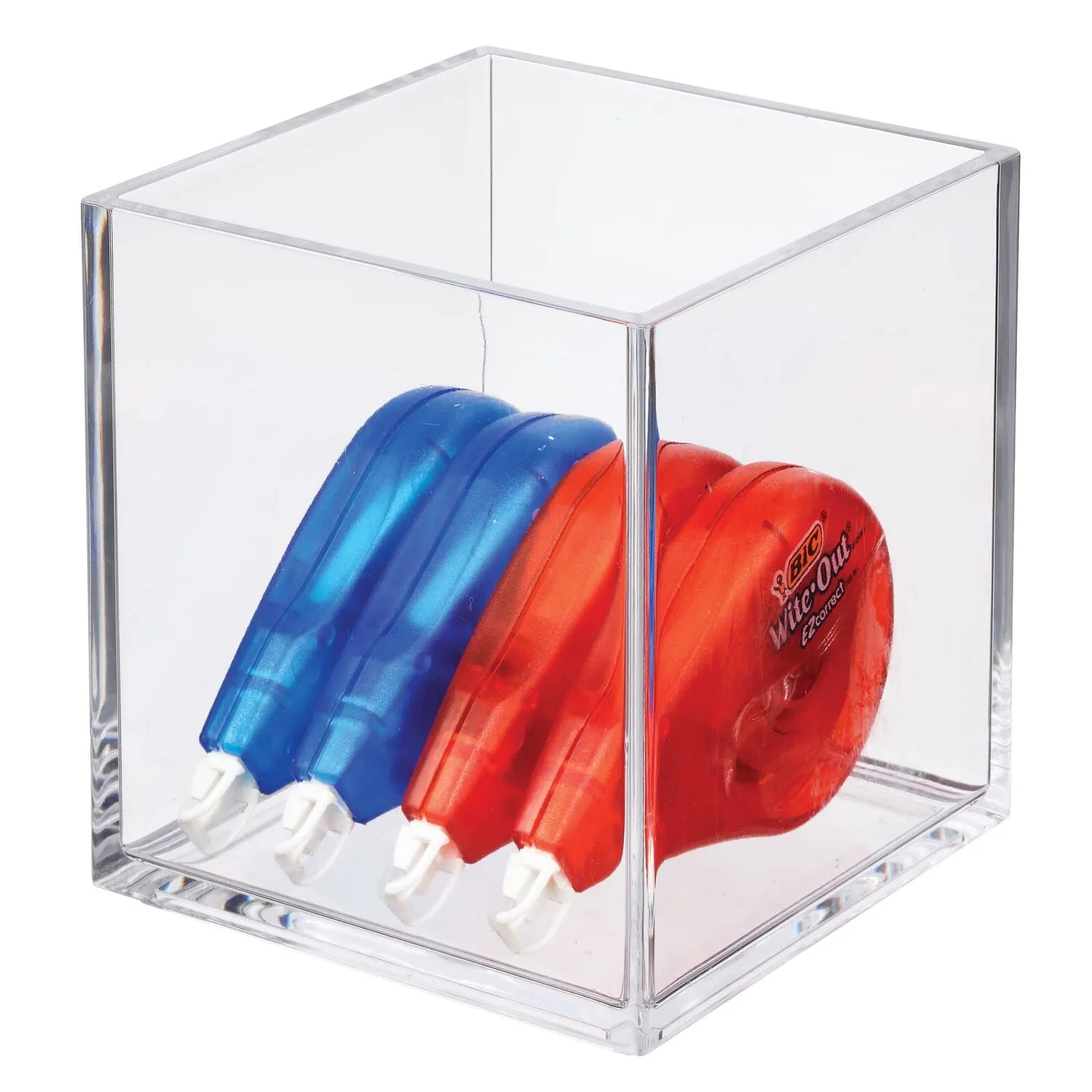 M Design Schreibtisch Organizer 14362MDOEU Aufbewahrungsbox 3er-Set transparent stapelbar