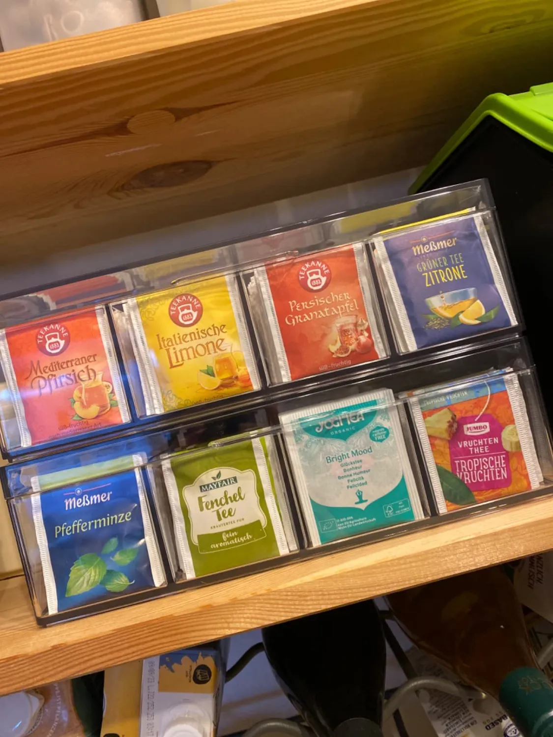 mDesign Aufbewahrungsbox 8 Fächer 2er-Set transparent lang