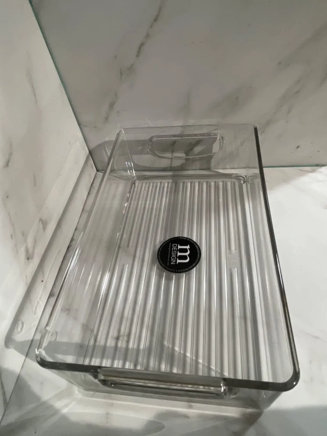 mDesign Ablagebox mit Griffen transparent 4er-Set Bad