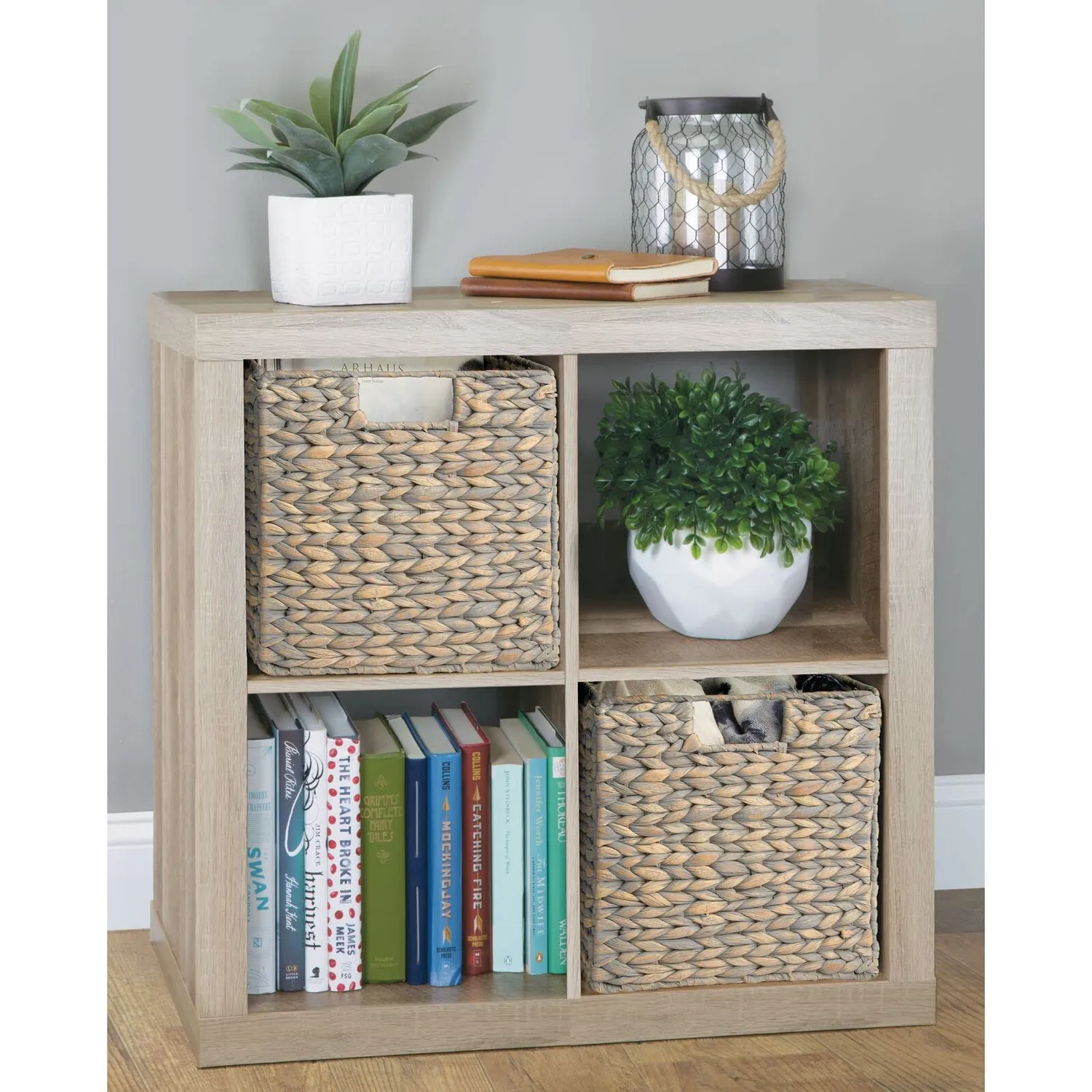 mDesign Aufbewahrungskorb 2er-Set Wasserhyazinthe bambus