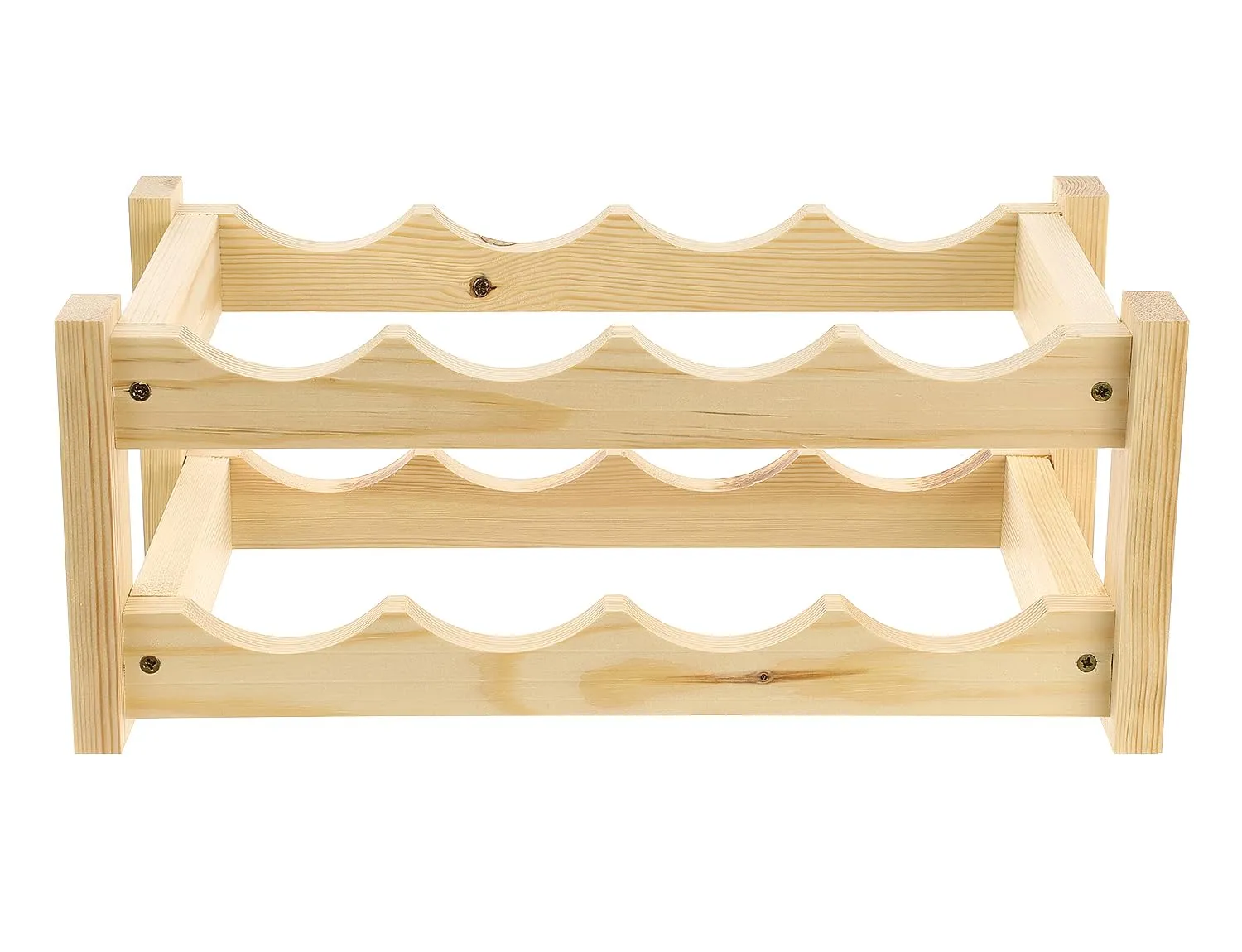 GoodFreshDecor Weinregal Holz für 8 Flaschen 43x24x17,5 cm Kiefer