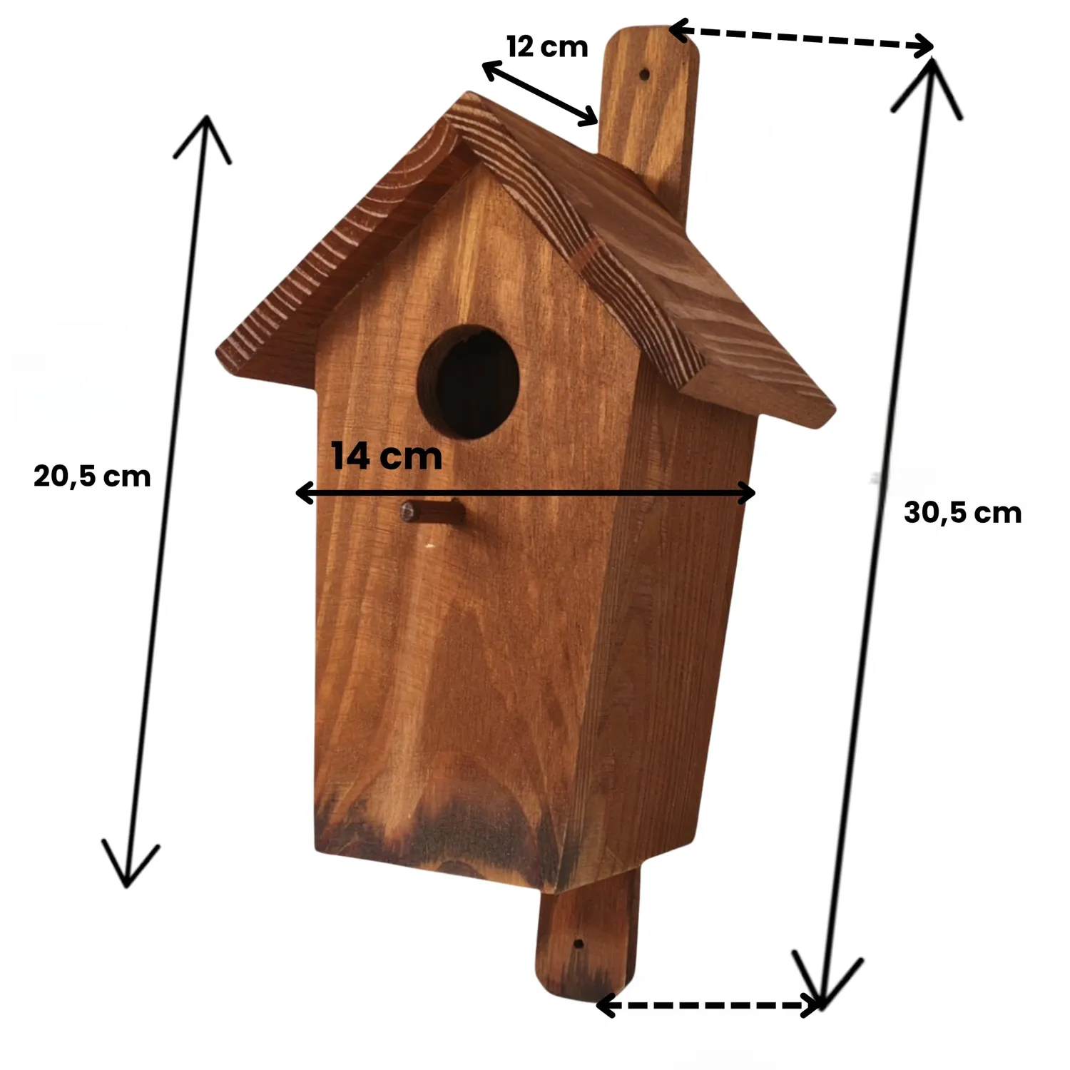 GoodFreshDecor Nistkasten Vogelhaus 30,5 cm braun Meisen